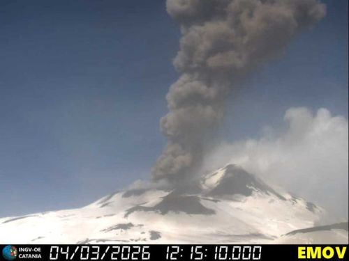 Etna. Evento esplosivo impulsivo del 4 marzo 2026, ore 13:12
